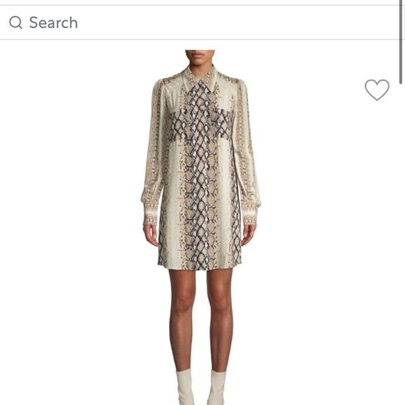 JOIE Talma Snakeskin Print Shirtdress Size Small - Picture 2 of 14
